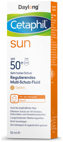 Cetaphil Sun Daylong Regulierendes Multi-Schutz-Fluid Gesicht getönt SPF50+